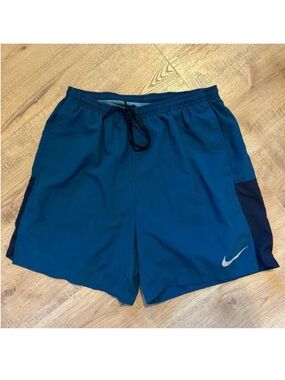 Nike Dri-FIT Men’s Athletic Running Shorts Blue Lined Size Large